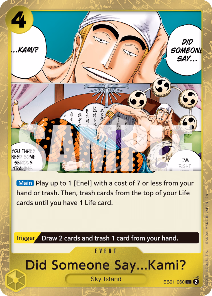 Did Someone Say...Kami? (Pirate Foil) One Piece card (EB01-060, Premium Booster -The Best- Vol. 2)