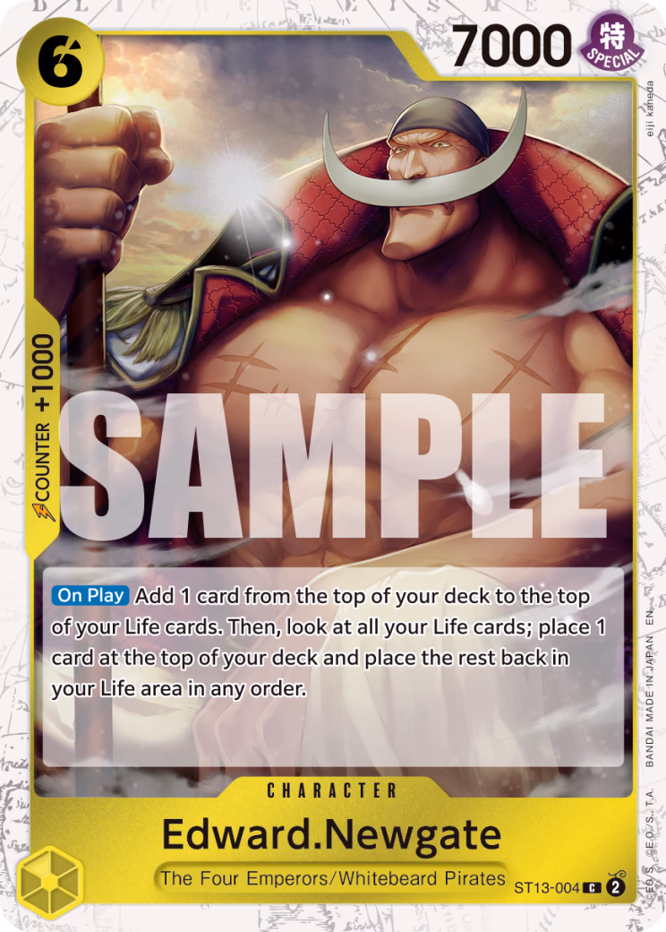 Edward.Newgate (Pirate Foil) One Piece card (ST13-004, Premium Booster -The Best- Vol. 2)