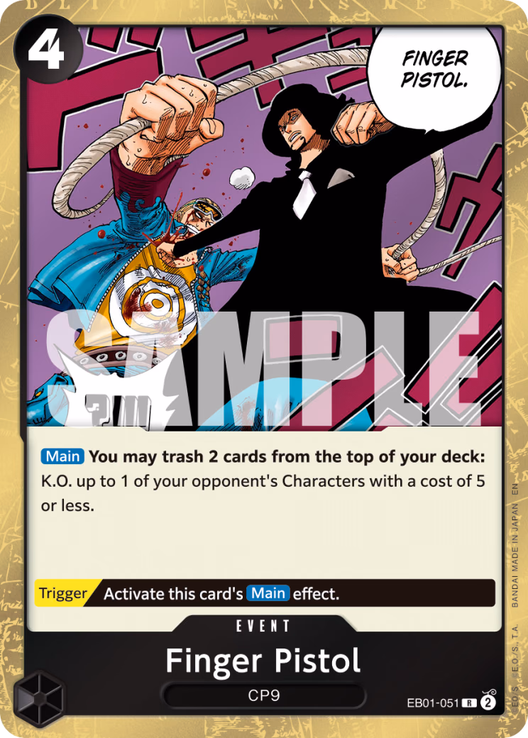 Finger Pistol (Reprint) One Piece card (EB01-051, Premium Booster -The Best- Vol. 2)