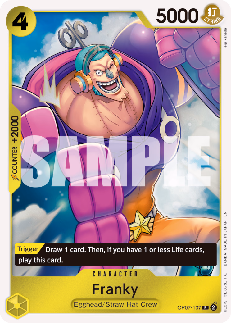 Franky (Reprint) One Piece card (OP07-107, Premium Booster -The Best- Vol. 2)