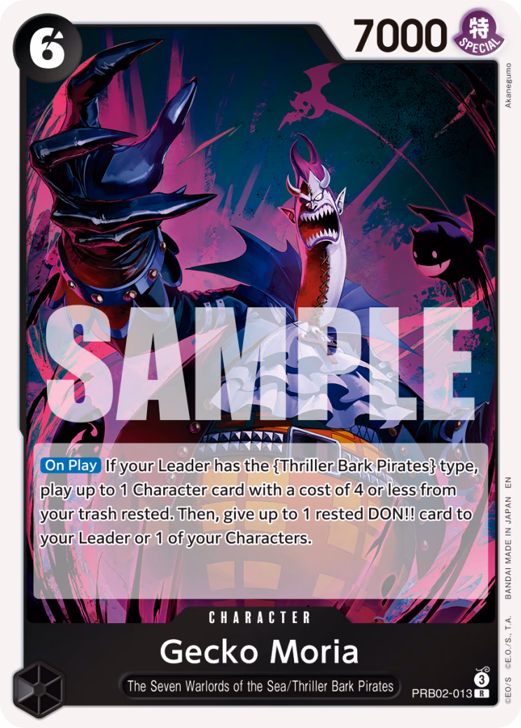 Gecko Moria One Piece card (PRB02-013, Premium Booster -The Best- Vol. 2)