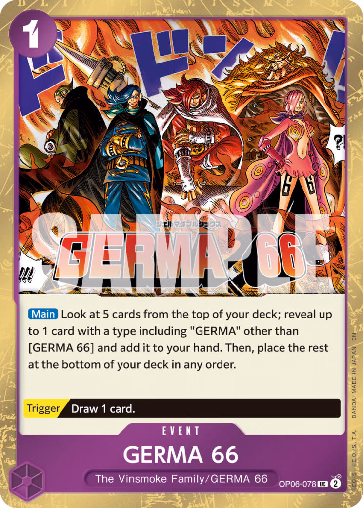 GERMA 66 (Pirate Foil) One Piece card (OP06-078, Premium Booster -The Best- Vol. 2)
