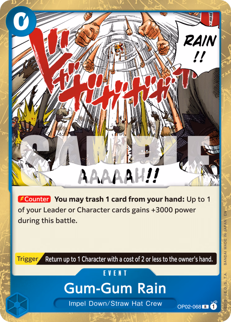 Gum-Gum Rain (Reprint) One Piece card (OP02-068, Premium Booster -The Best- Vol. 2)