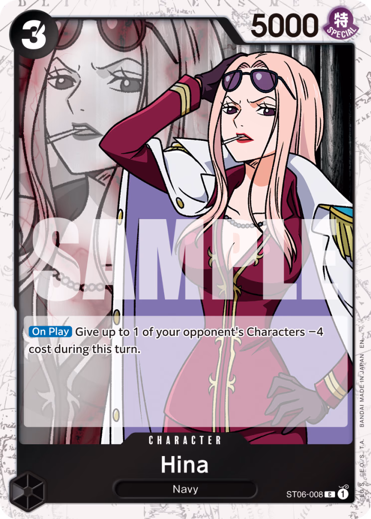 Hina (Pirate Foil) One Piece card (ST06-008, Premium Booster -The Best- Vol. 2)