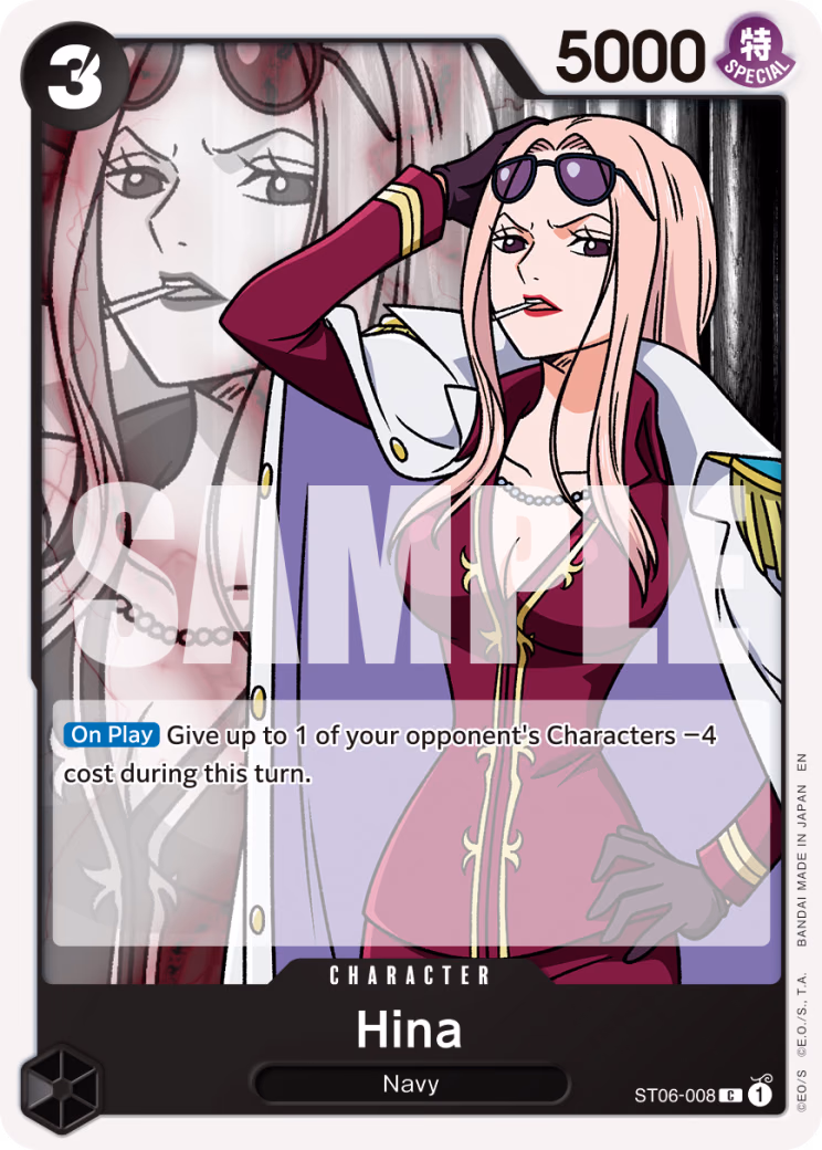 Hina (Reprint) One Piece card (ST06-008, Premium Booster -The Best- Vol. 2)