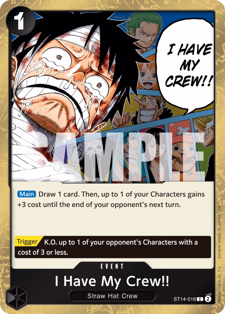I Have My Crew!! (Pirate Foil) One Piece card (ST14-016, Premium Booster -The Best- Vol. 2)