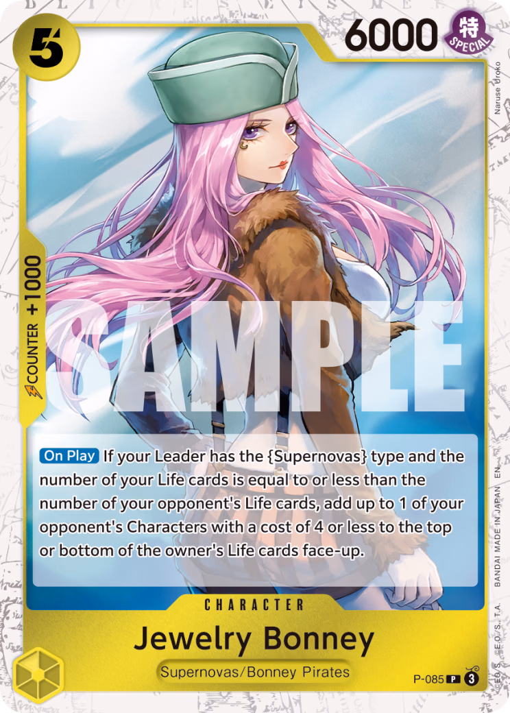 Jewelry Bonney (Pirate Foil) One Piece card (P-085, Premium Booster -The Best- Vol. 2)