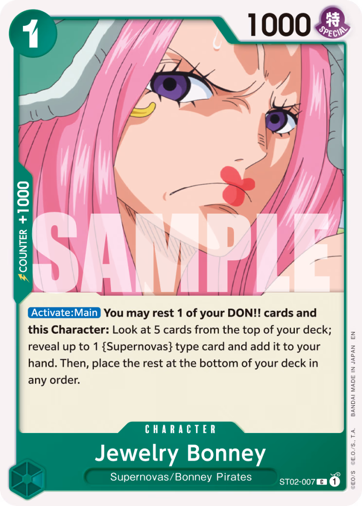 Jewelry Bonney (Reprint) One Piece card (ST02-007, Premium Booster -The Best- Vol. 2)