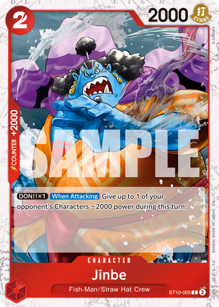 Jinbe (Pirate Foil) One Piece card (ST10-005, Premium Booster -The Best- Vol. 2)
