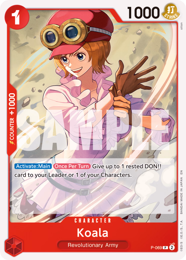 Koala (Pirate Foil) One Piece card (P-069, Premium Booster -The Best- Vol. 2)