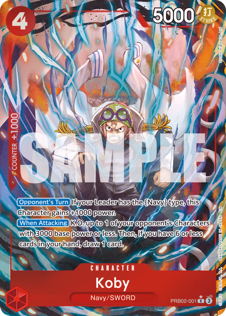 Koby (Alternate Art) One Piece card (PRB02-001, Premium Booster -The Best- Vol. 2)