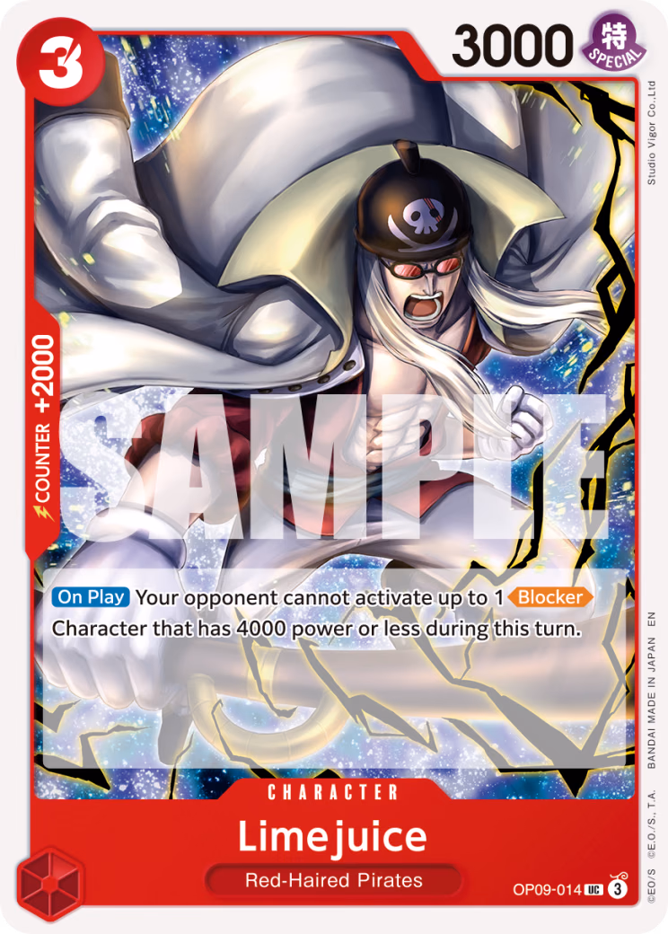 Limejuice (Pirate Foil) One Piece card (OP09-014, Premium Booster -The Best- Vol. 2)
