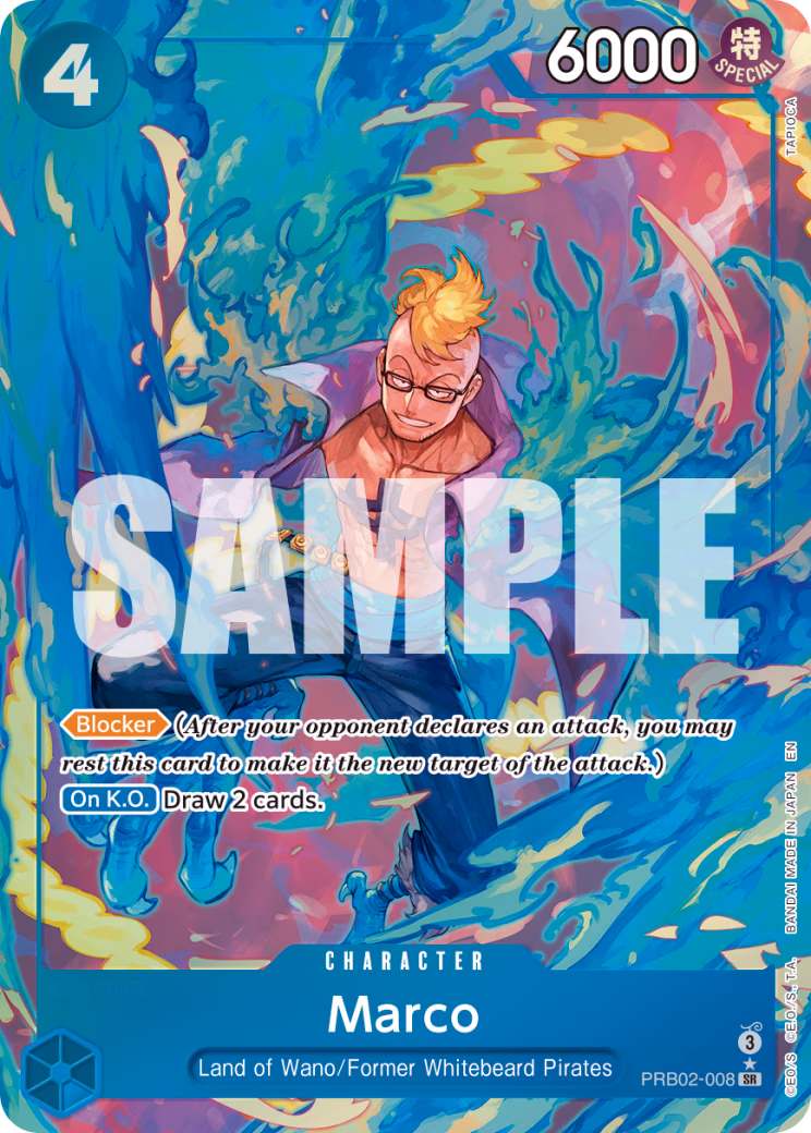 Marco (Alternate Art) One Piece card (PRB02-008, Premium Booster -The Best- Vol. 2)