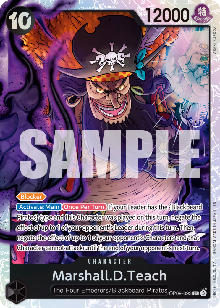 Marshall.D.Teach (Reprint) One Piece card (OP09-093, Premium Booster -The Best- Vol. 2)