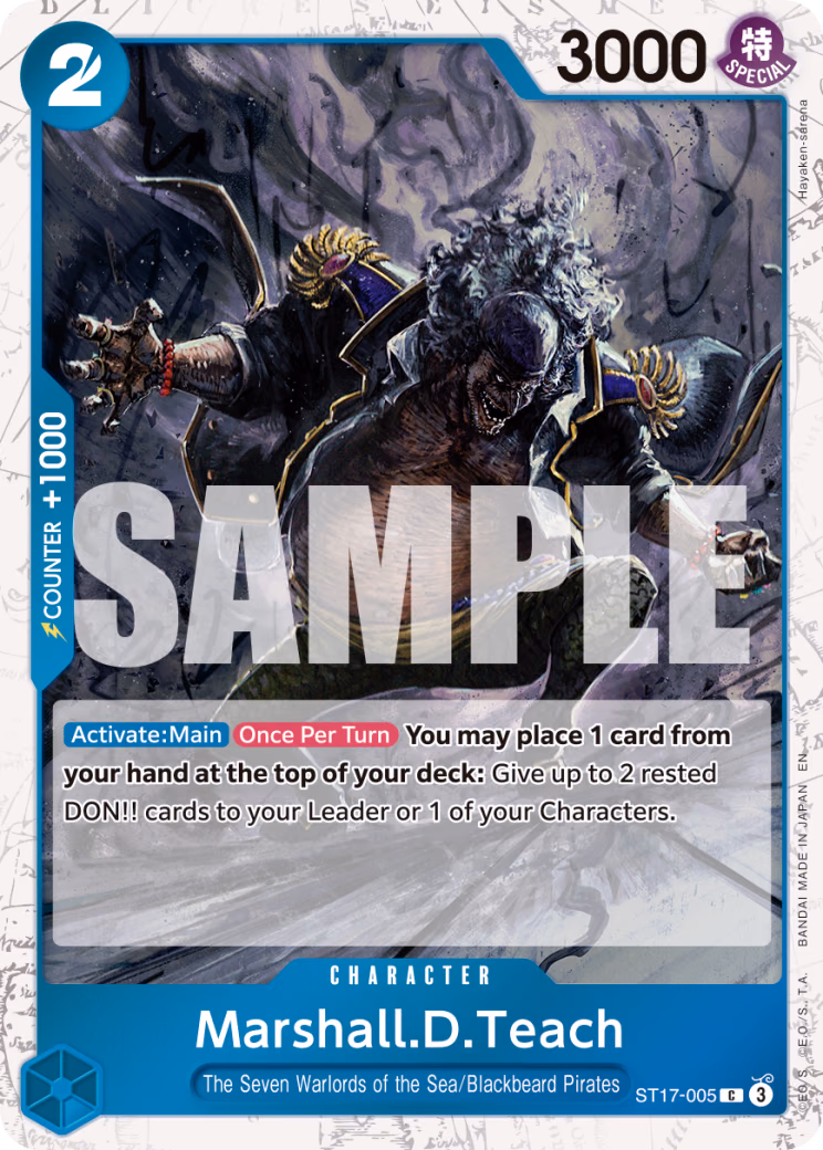 Marshall.D.Teach (Alt Art) One Piece card (ST17-005, Premium Booster -The Best- Vol. 2)