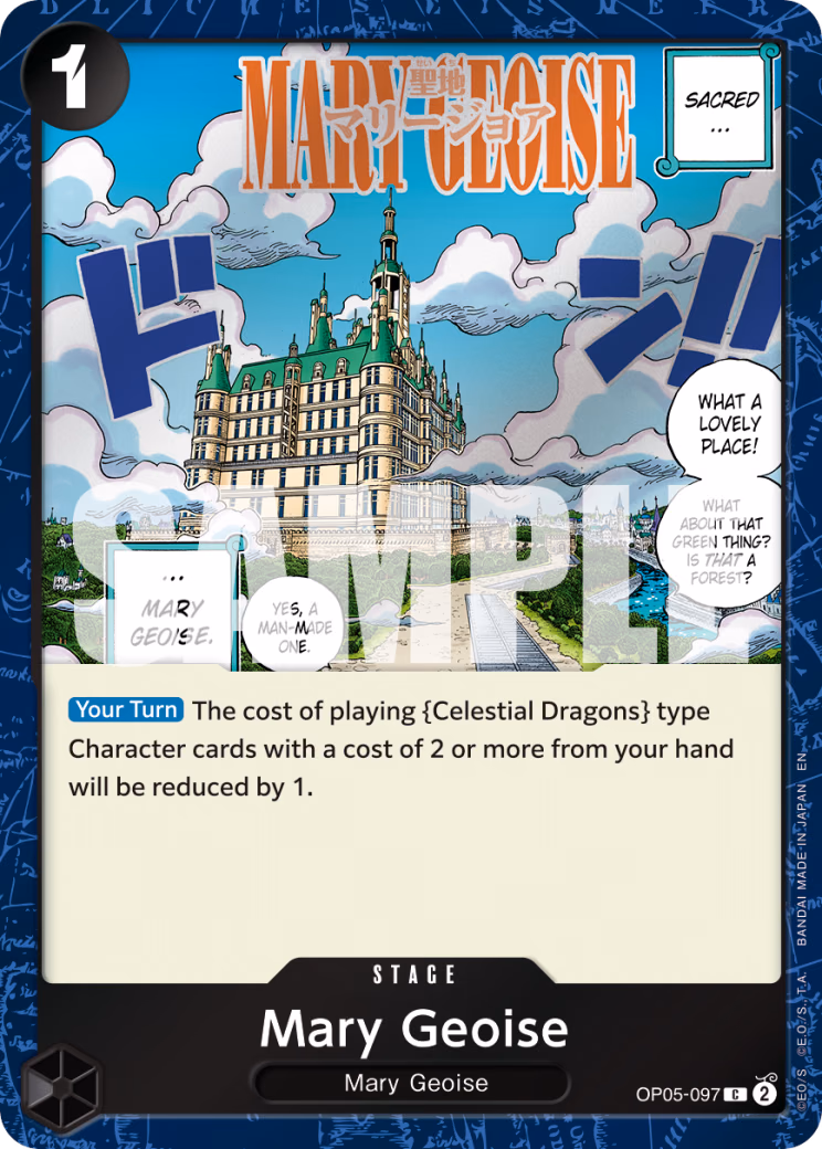Mary Geoise (Alternate Art) One Piece card (OP05-097, Premium Booster -The Best- Vol. 2)