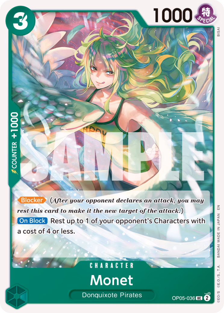 Monet (Reprint) One Piece card (OP05-036, Premium Booster -The Best- Vol. 2)
