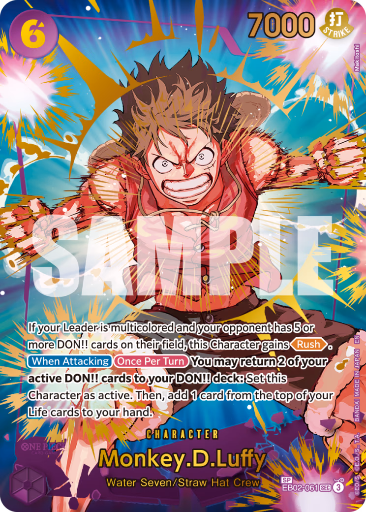 Monkey.D.Luffy (Reprint) One Piece card (EB02-061, Premium Booster -The Best- Vol. 2)