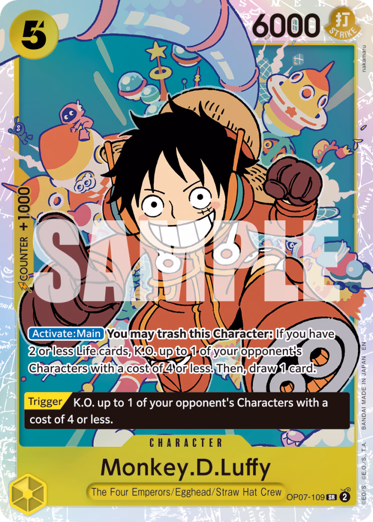 Monkey.D.Luffy (Reprint) One Piece card (OP07-109, Premium Booster -The Best- Vol. 2)