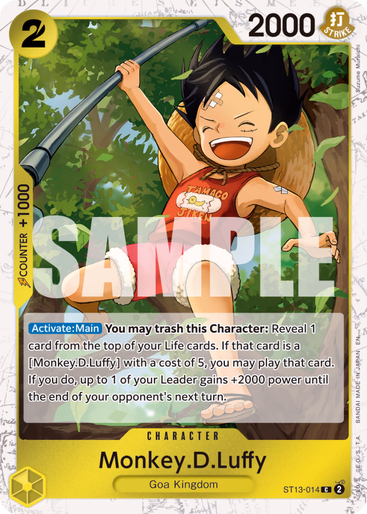 Monkey.D.Luffy (Pirate Foil) One Piece card (ST13-014, Premium Booster -The Best- Vol. 2)