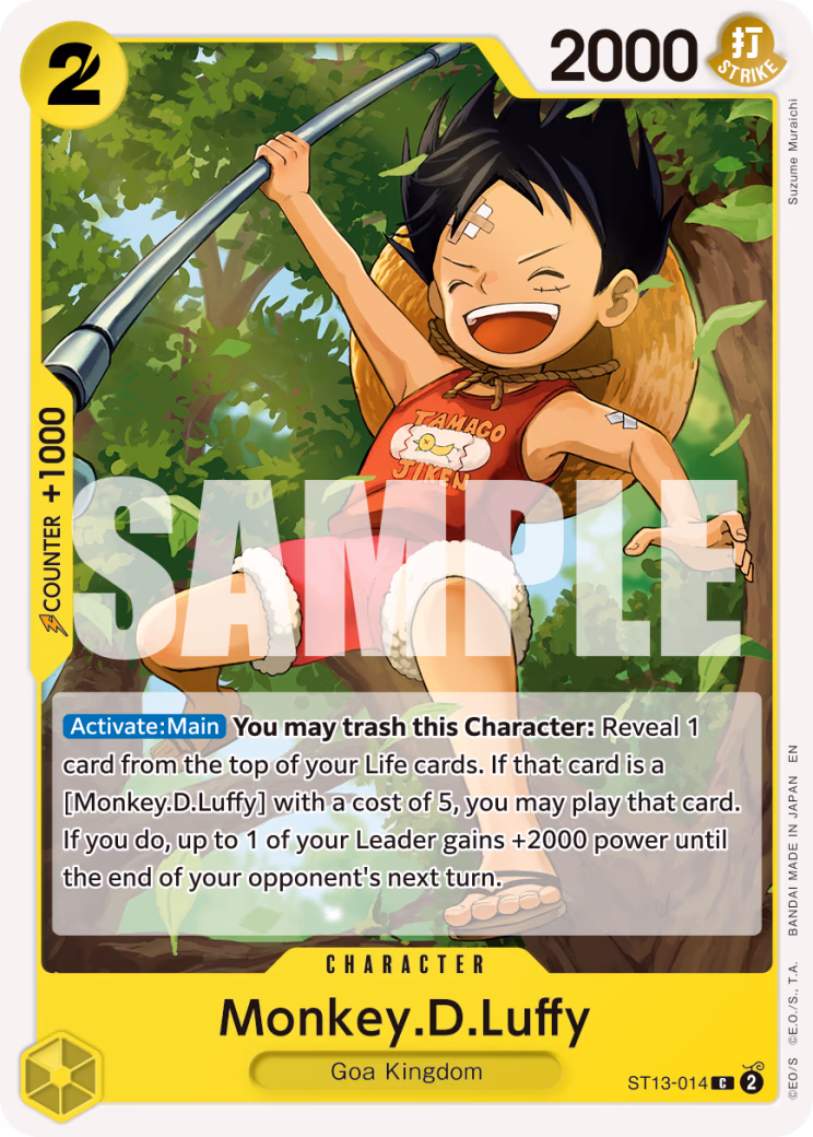 Monkey.D.Luffy (Reprint) One Piece card (ST13-014, Premium Booster -The Best- Vol. 2)