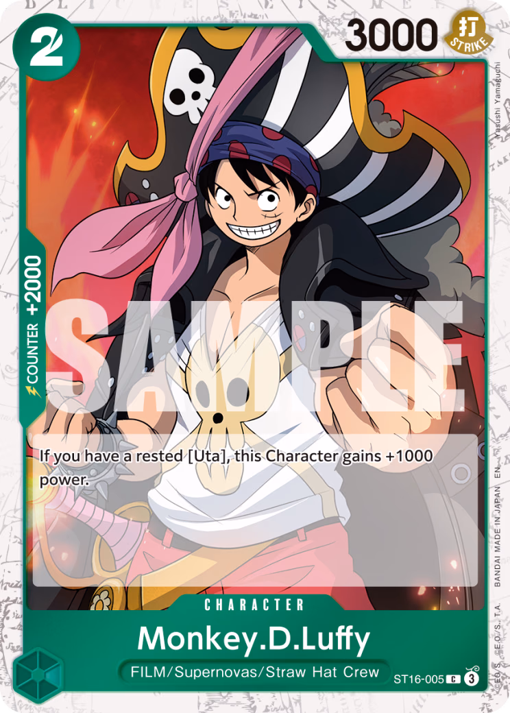 Monkey.D.Luffy (Pirate Foil) One Piece card (ST16-005, Premium Booster -The Best- Vol. 2)