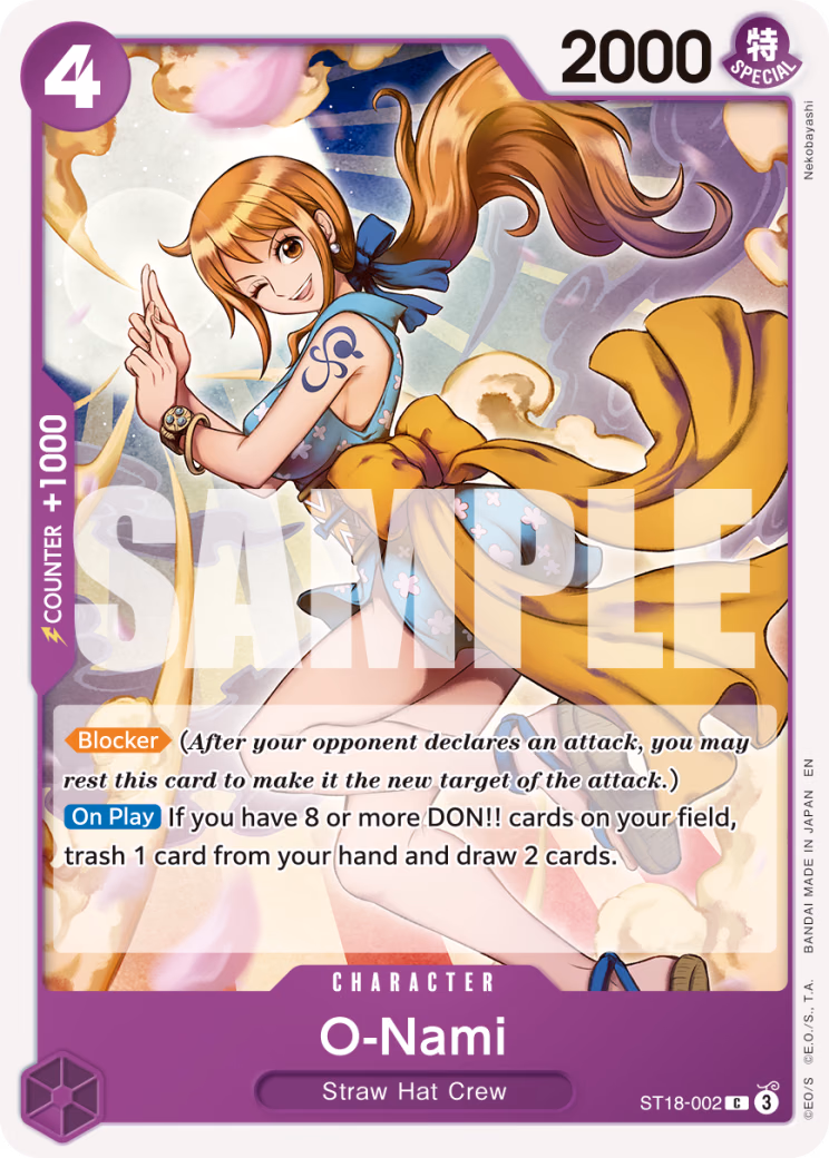 O-Nami (Reprint) One Piece card (ST18-002, Premium Booster -The Best- Vol. 2)