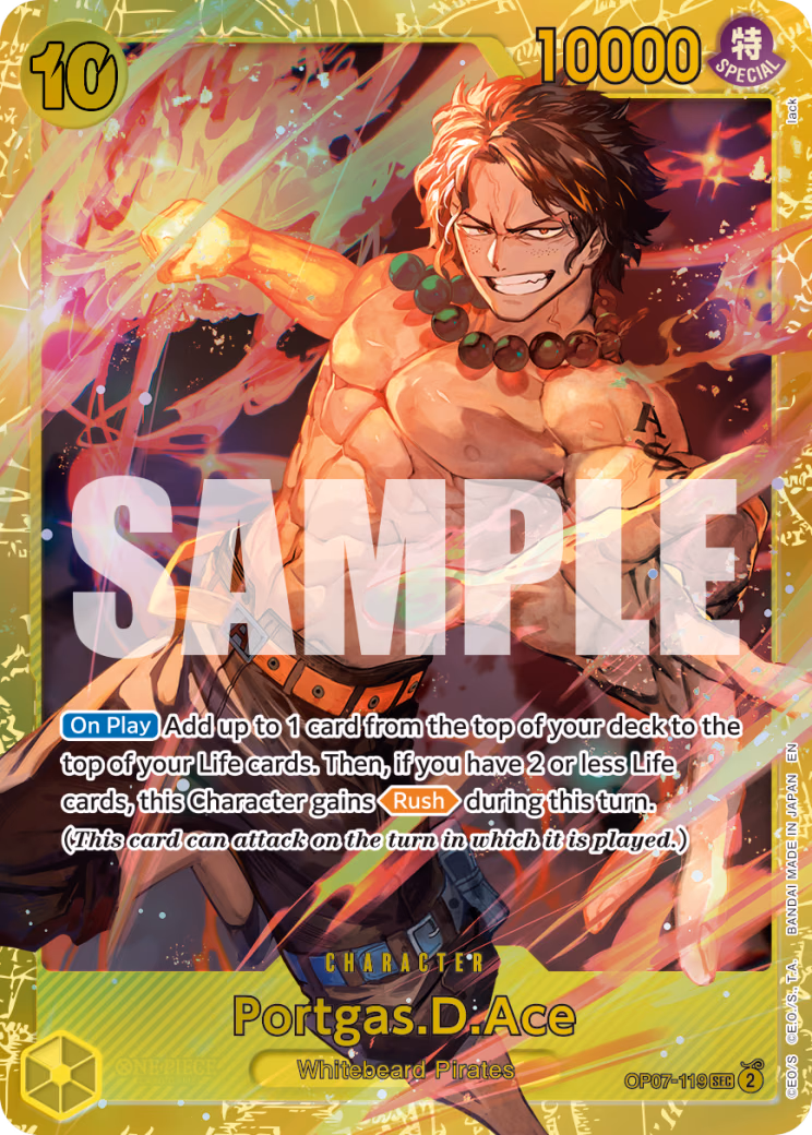 Portgas.D.Ace (Reprint) One Piece card (OP07-119, Premium Booster -The Best- Vol. 2)