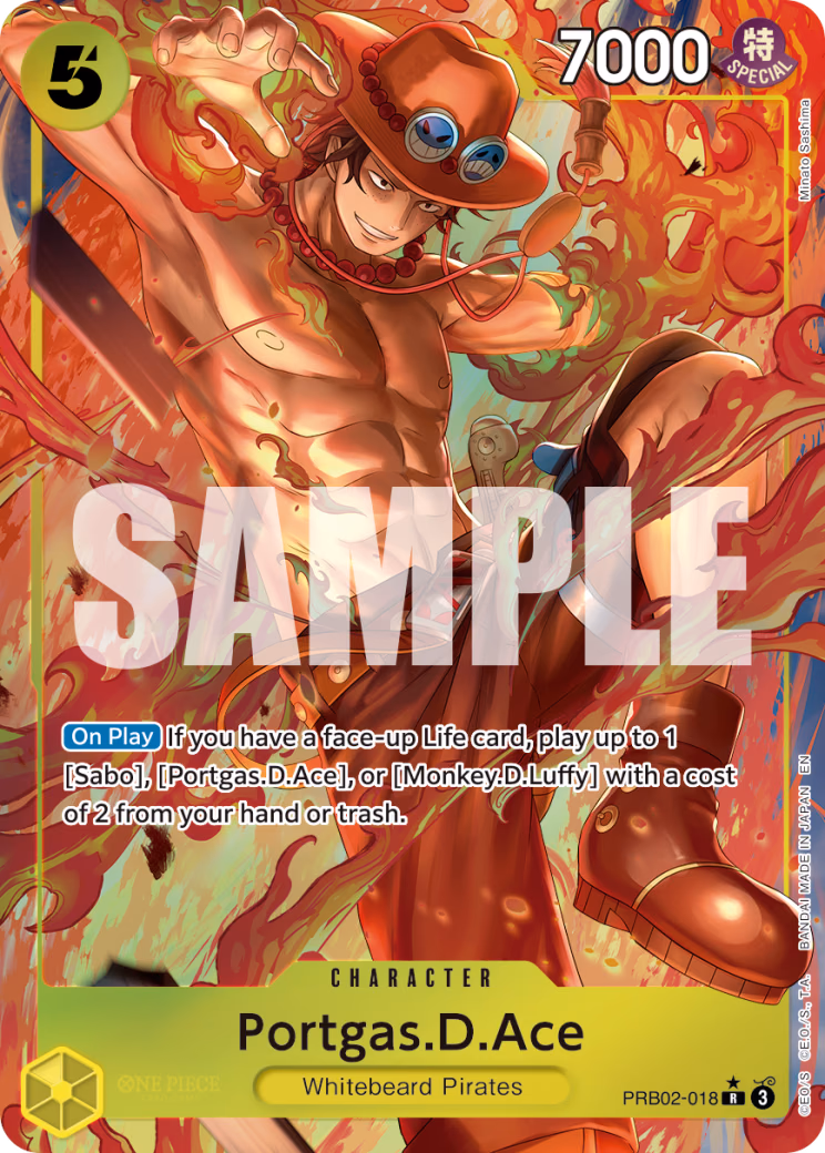 Portgas.D.Ace (Alternate Art) One Piece card (PRB02-018, Premium Booster -The Best- Vol. 2)