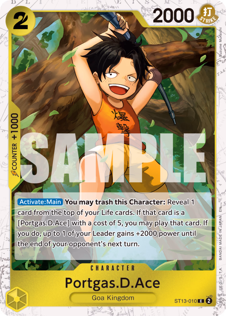 Portgas.D.Ace (Pirate Foil) One Piece card (ST13-010, Premium Booster -The Best- Vol. 2)