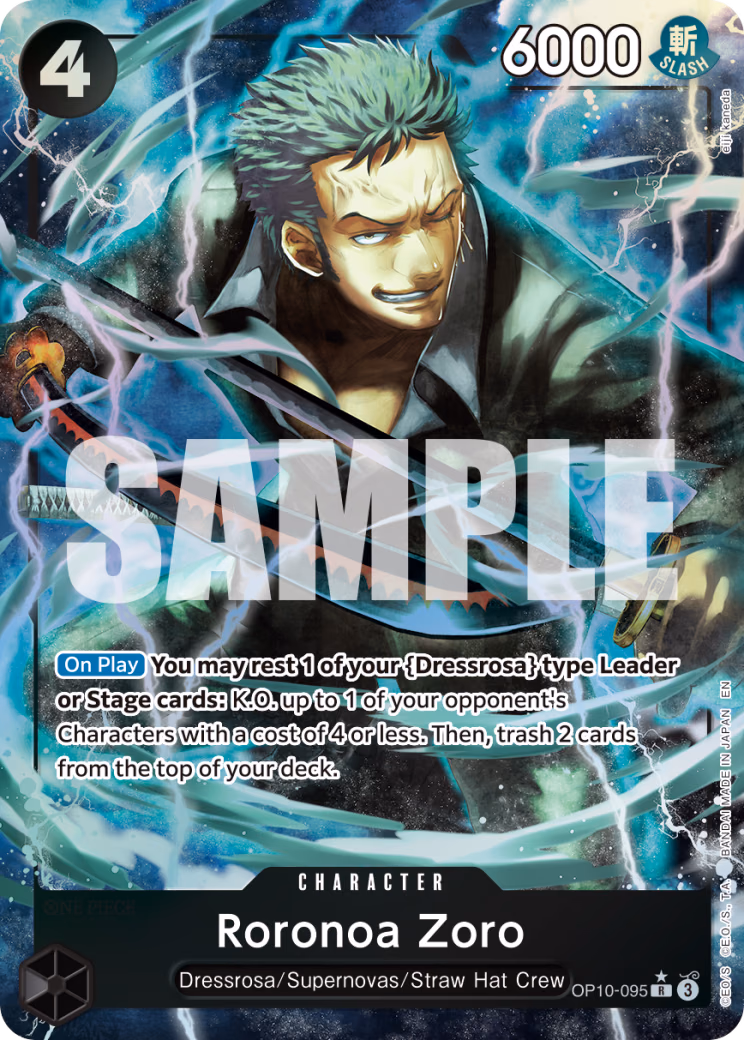 Roronoa Zoro (Reprint) One Piece card (OP10-095, Premium Booster -The Best- Vol. 2)