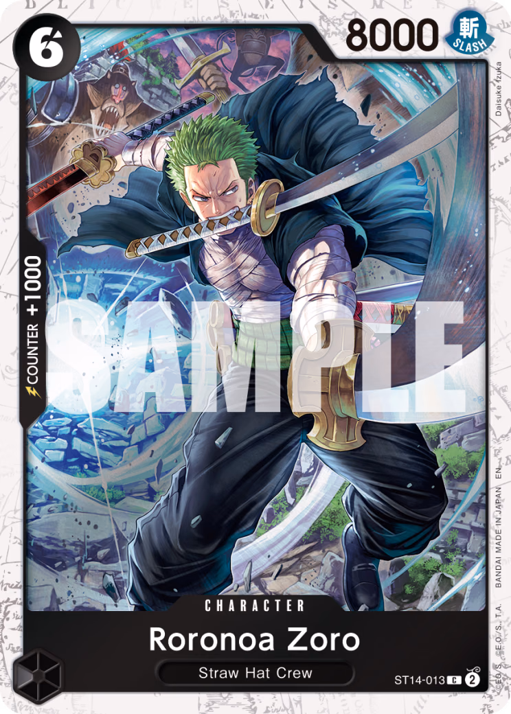 Roronoa Zoro (Pirate Foil) One Piece card (ST14-013, Premium Booster -The Best- Vol. 2)