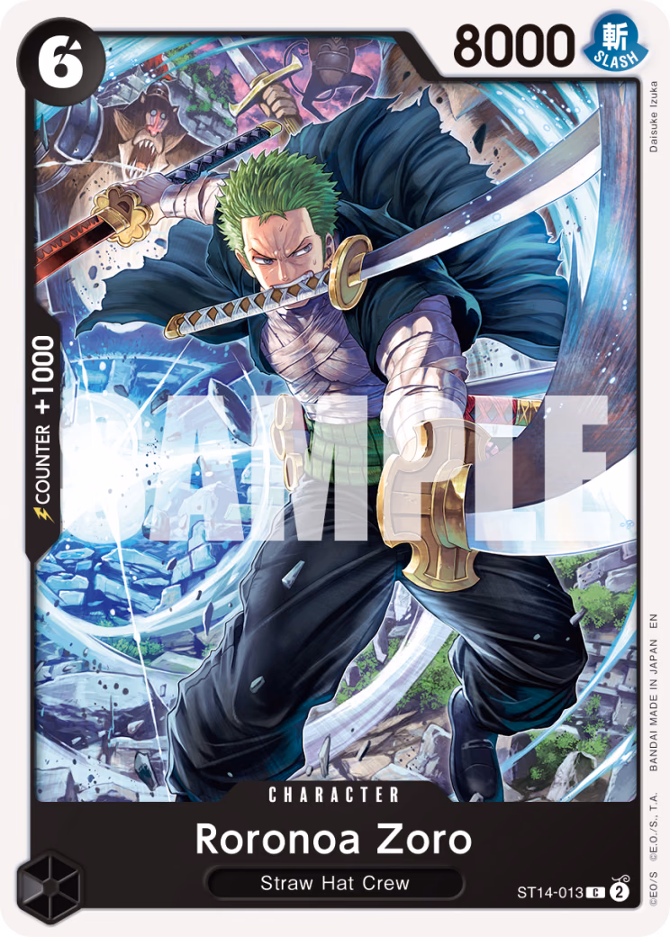 Roronoa Zoro (Reprint) One Piece card (ST14-013, Premium Booster -The Best- Vol. 2)