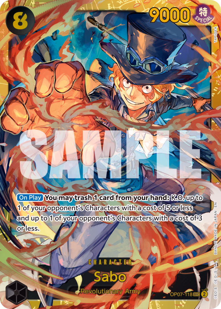 Sabo (Reprint) One Piece card (OP07-118, Premium Booster -The Best- Vol. 2)