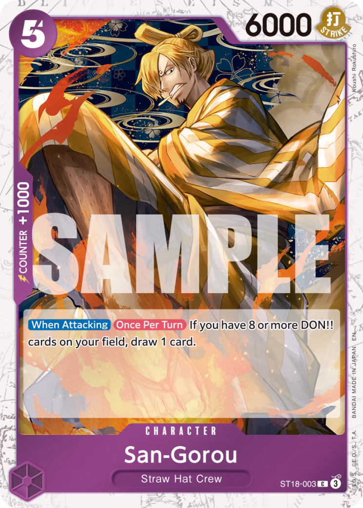 San-Gorou (Pirate Foil) One Piece card (ST18-003, Premium Booster -The Best- Vol. 2)