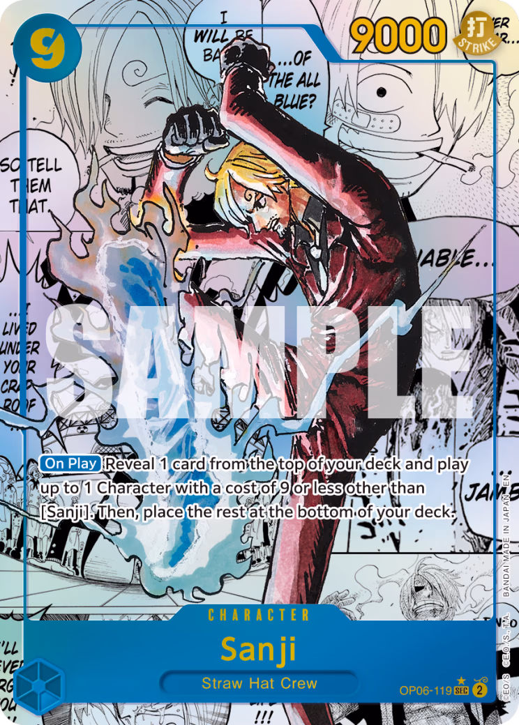 Sanji (Reprint) One Piece card (OP06-119, Premium Booster -The Best- Vol. 2)