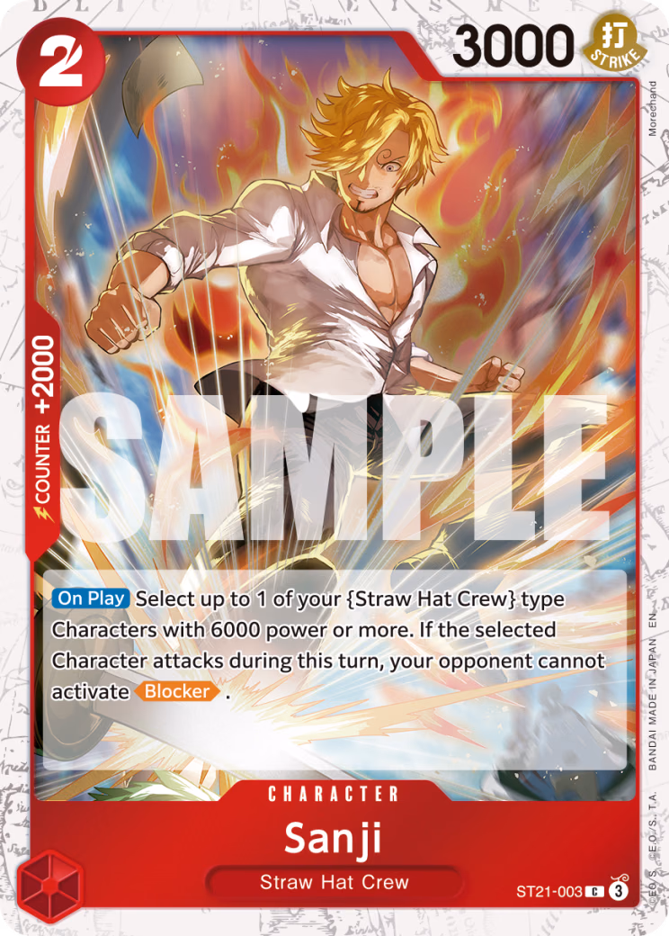 Sanji (Pirate Foil) One Piece card (ST21-003, Premium Booster -The Best- Vol. 2)