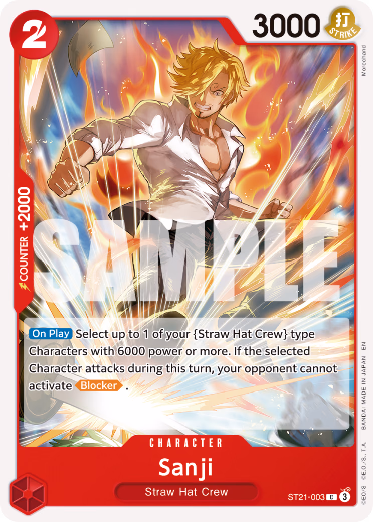 Sanji (Reprint) One Piece card (ST21-003, Premium Booster -The Best- Vol. 2)