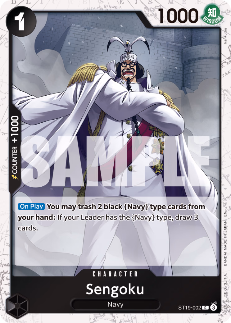 Sengoku (Pirate Foil) One Piece card (ST19-002, Premium Booster -The Best- Vol. 2)
