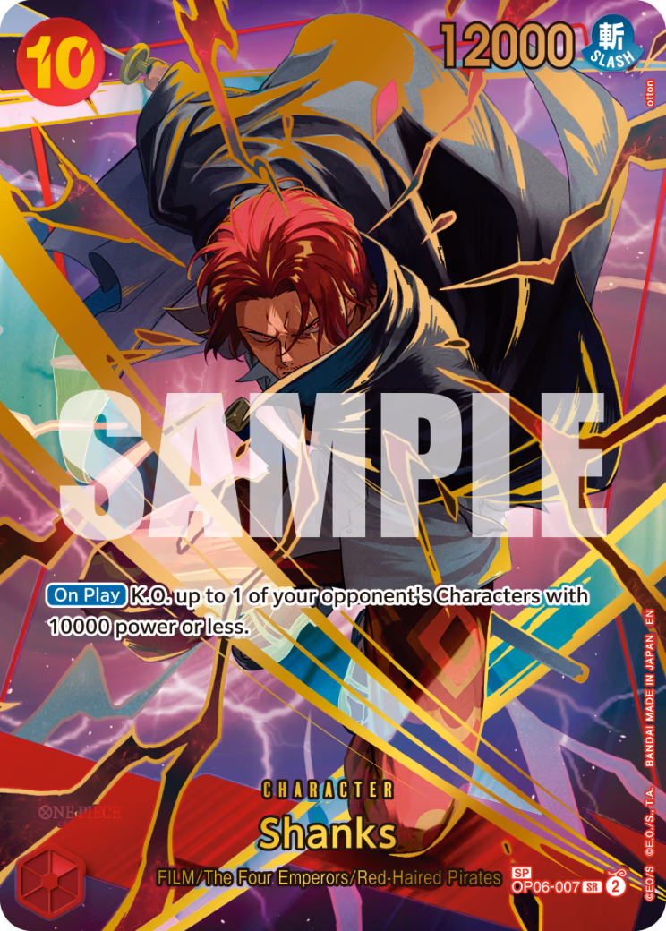Shanks (Reprint) One Piece card (OP06-007, Premium Booster -The Best- Vol. 2)