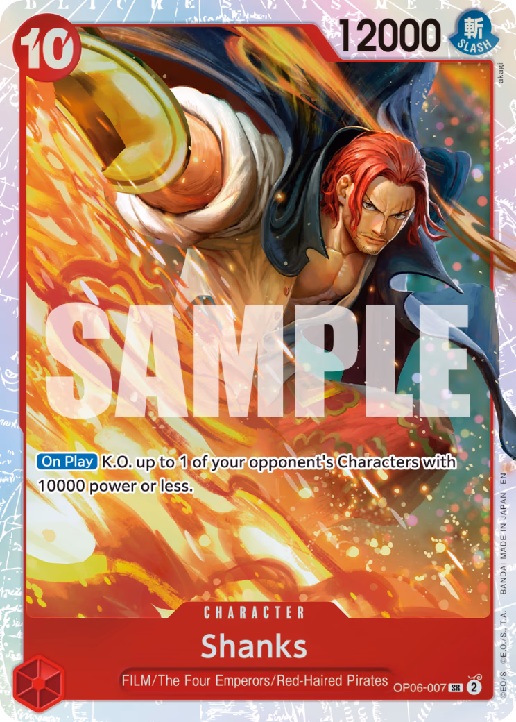 Shanks (SP Card) One Piece card (OP06-007, Premium Booster -The Best- Vol. 2)