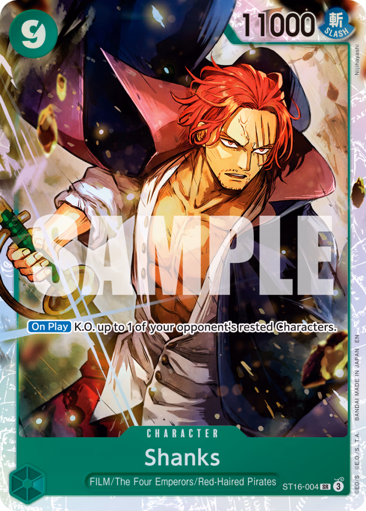 Shanks (Alternate Art) One Piece card (ST16-004, Premium Booster -The Best- Vol. 2)