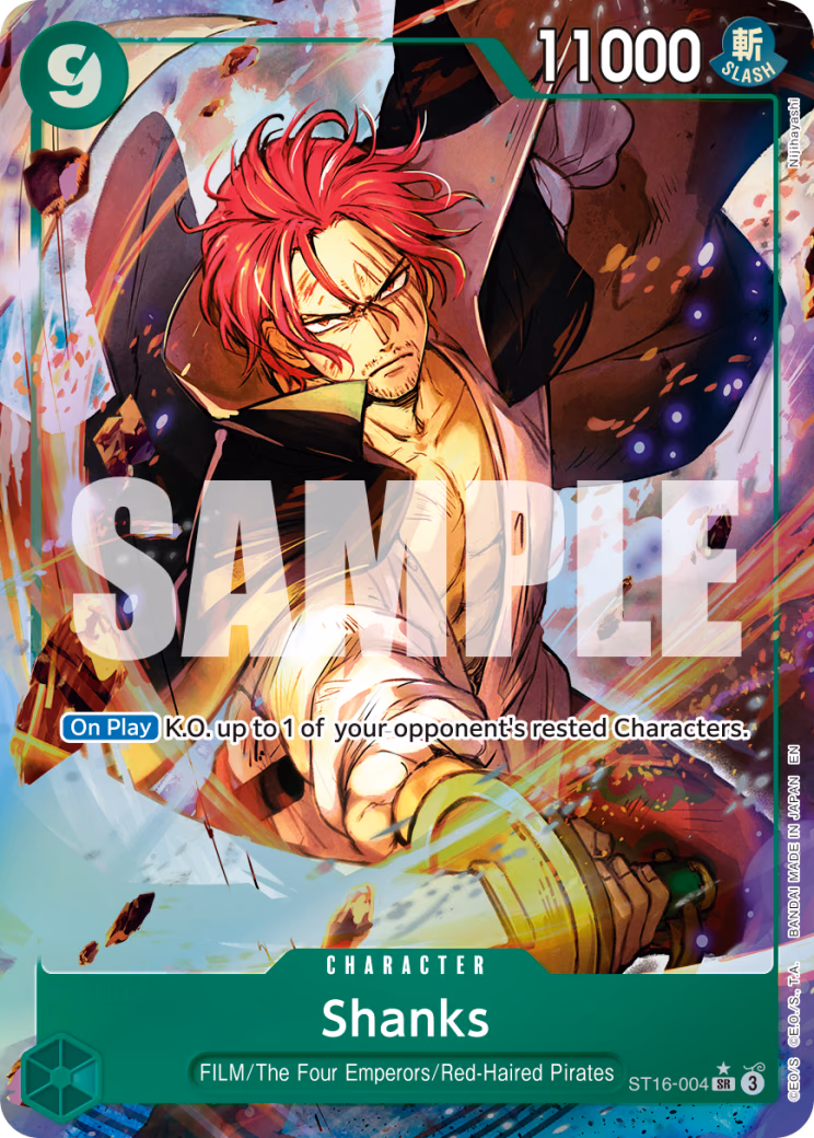 Shanks (Reprint) One Piece card (ST16-004, Premium Booster -The Best- Vol. 2)