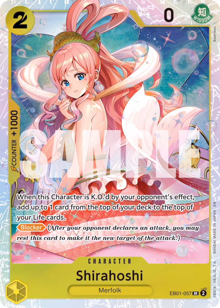 Shirahoshi (Reprint) One Piece card (EB01-057, Premium Booster -The Best- Vol. 2)