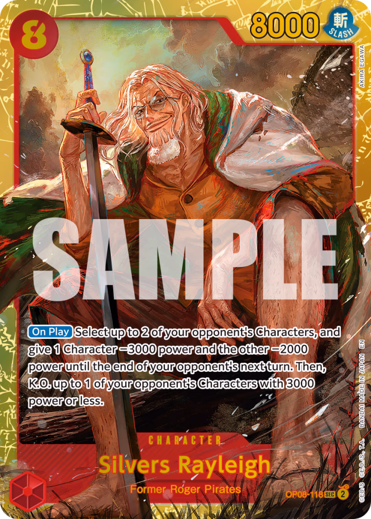 Silvers Rayleigh (Reprint) One Piece card (OP08-118, Premium Booster -The Best- Vol. 2)