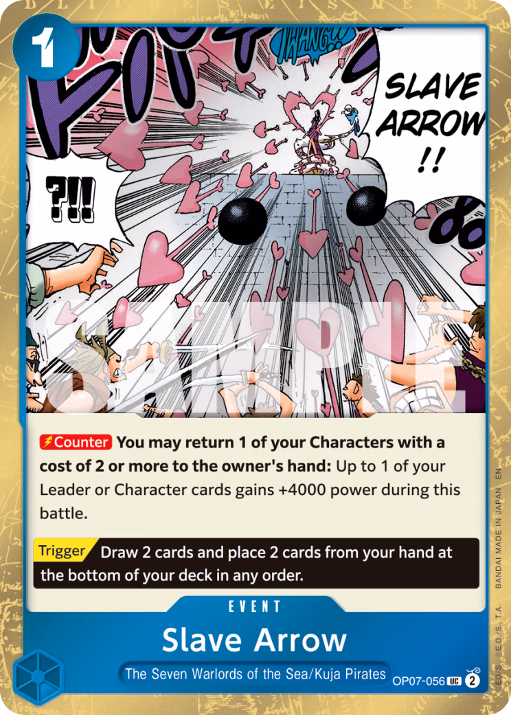 Slave Arrow (Pirate Foil) One Piece card (OP07-056, Premium Booster -The Best- Vol. 2)