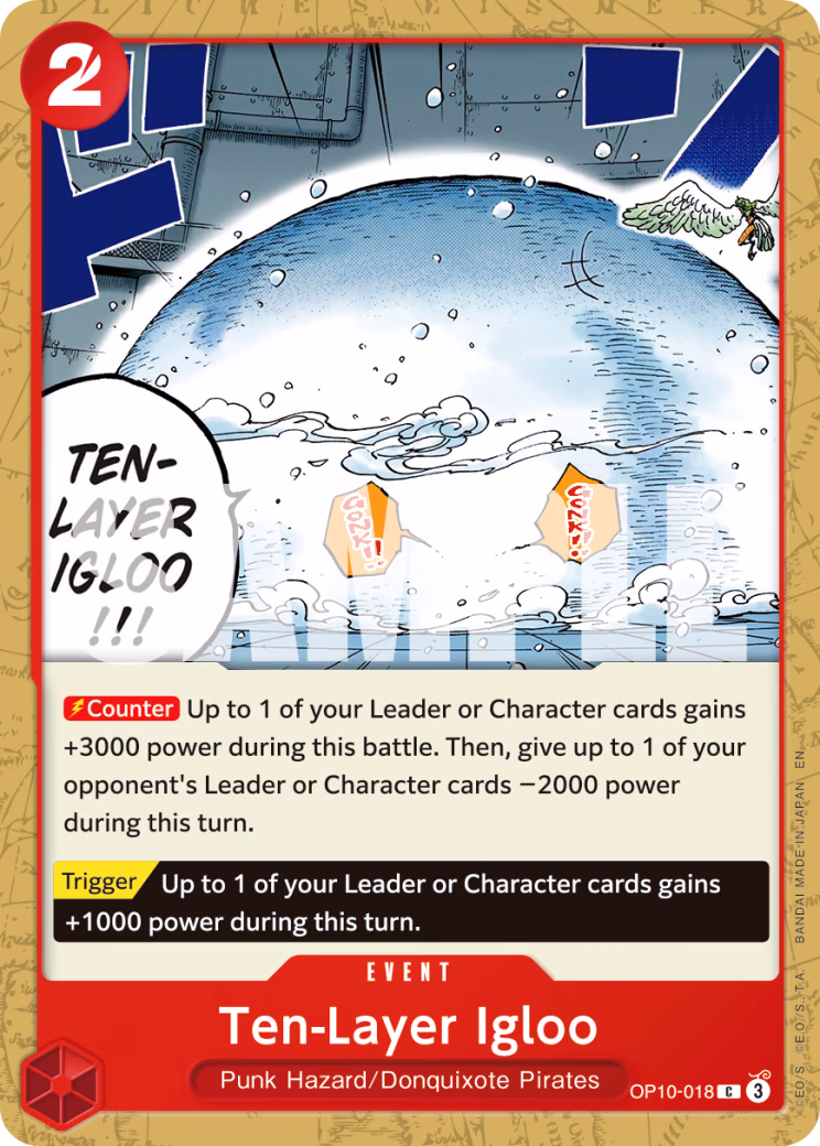 Ten-Layer Igloo (Pirate Foil) One Piece card (OP10-018, Premium Booster -The Best- Vol. 2)