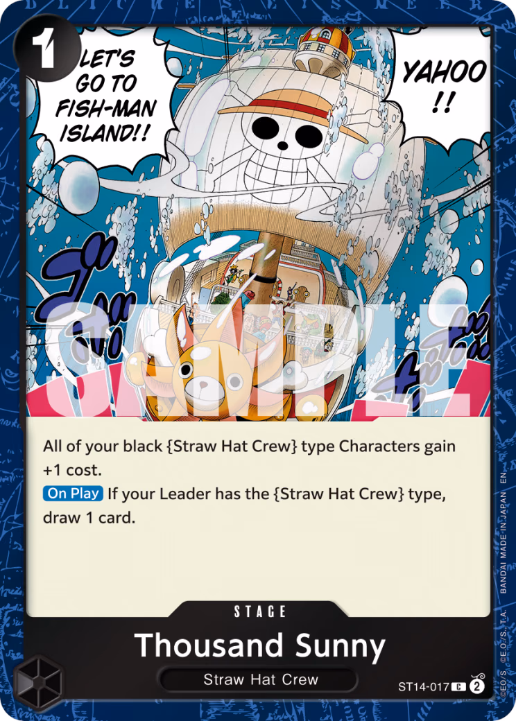 Thousand Sunny (Pirate Foil) One Piece card (ST14-017, Premium Booster -The Best- Vol. 2)