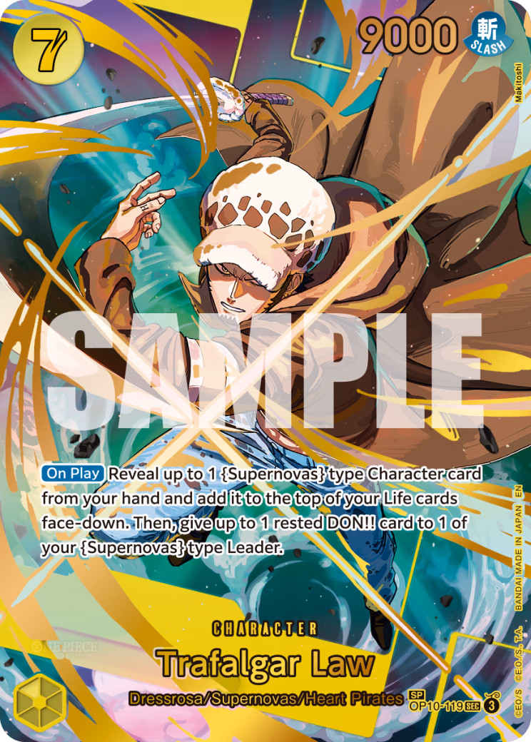 Trafalgar Law (Reprint) One Piece card (OP10-119, Premium Booster -The Best- Vol. 2)