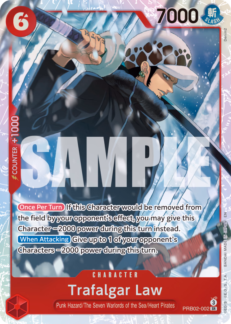 Trafalgar Law One Piece card (PRB02-002, Premium Booster -The Best- Vol. 2)